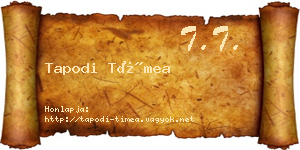 Tapodi Tímea névjegykártya