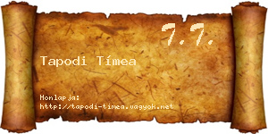 Tapodi Tímea névjegykártya