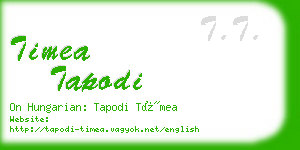 timea tapodi business card